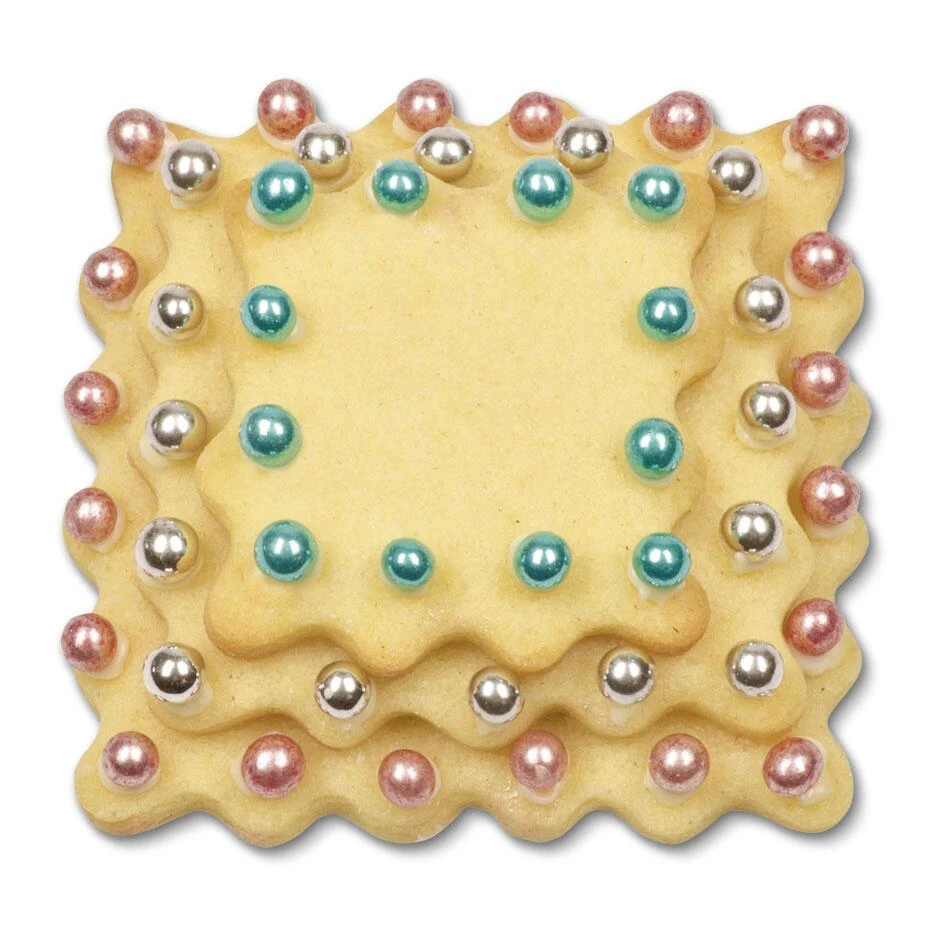 Städter Ausstechform Quadrat 5 / 6 / 7,5 Cm Gewellt Set, 3-teilig – Bild 3