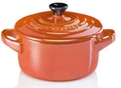Le Creuset Mini Cocotte In Ofenrot Metallic