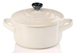 Le Creuset Mini Cocotte In Creme Metallic