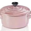 Le Creuset Mini Cocotte In Chiffon Pink Metallic