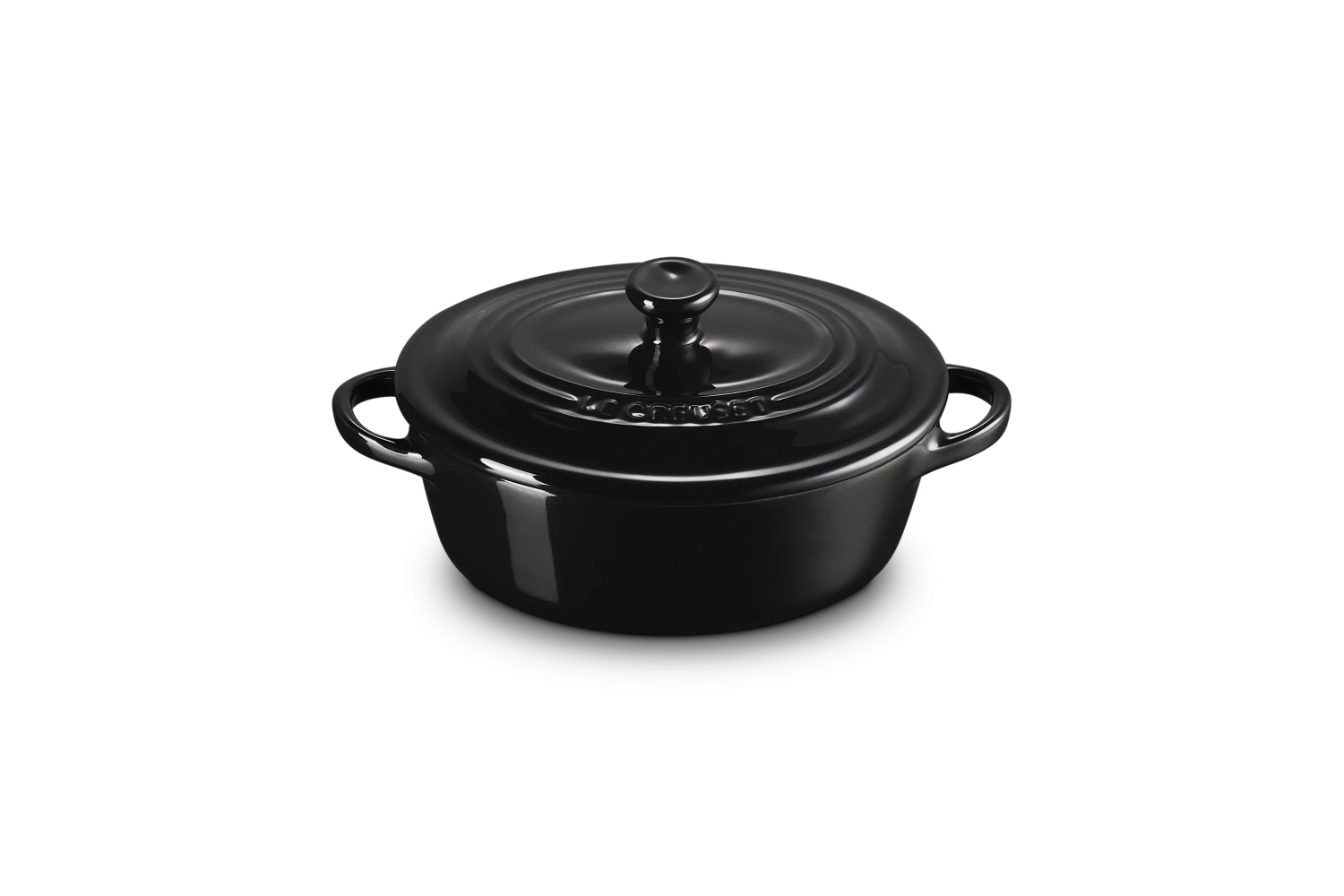 Le Creuset Mini Cocotte Oval In Schwarz – Bild 3