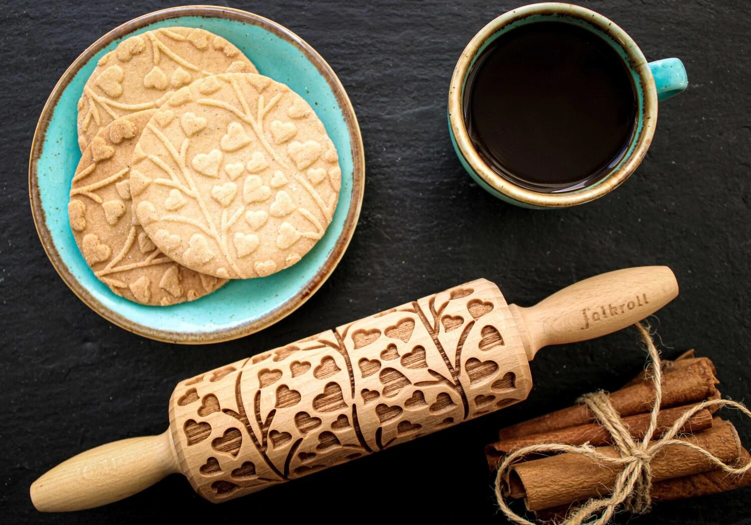 Folkroll Teigrolle Rentier Weihnacht – Bild 3